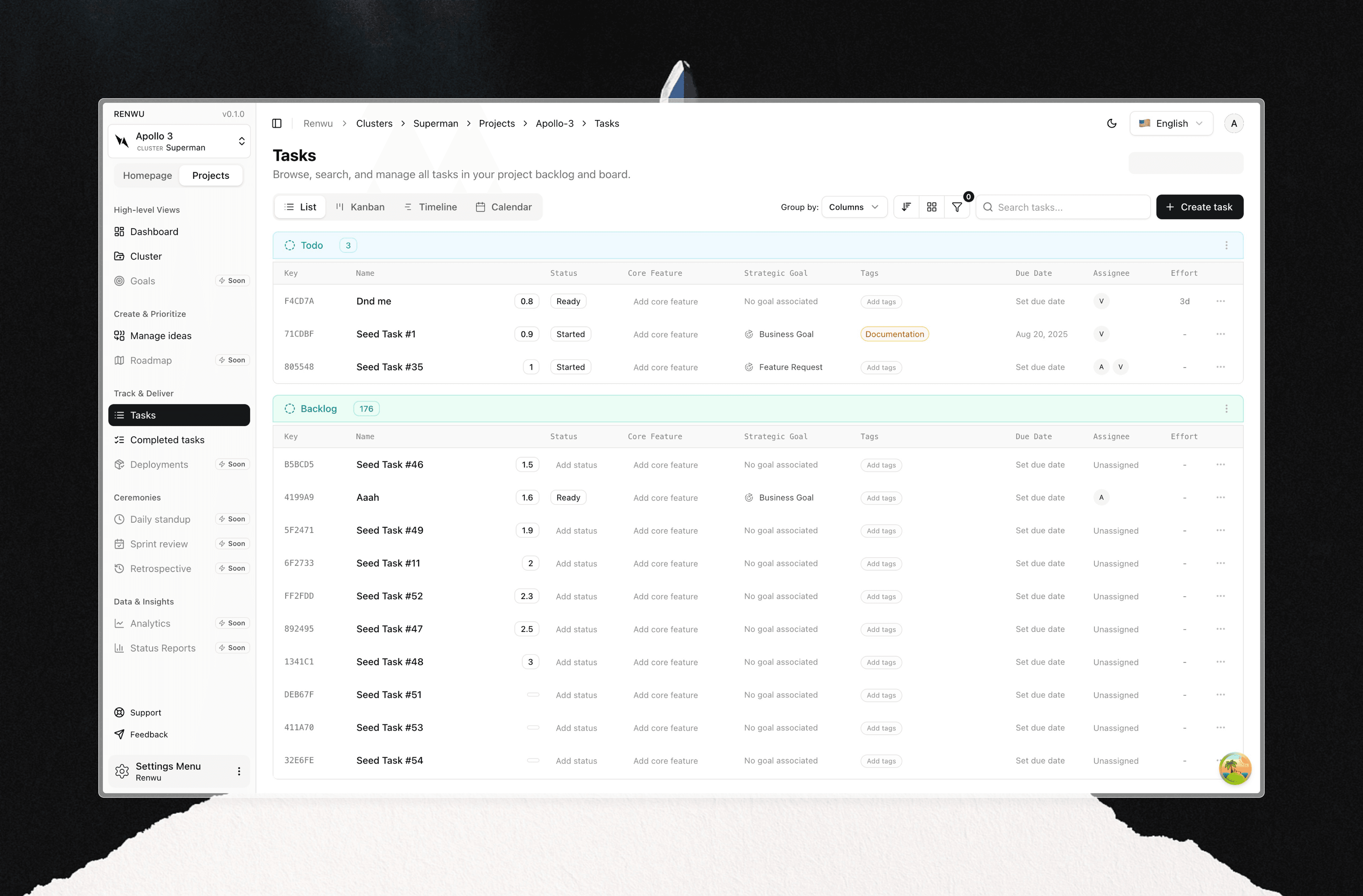 app screen