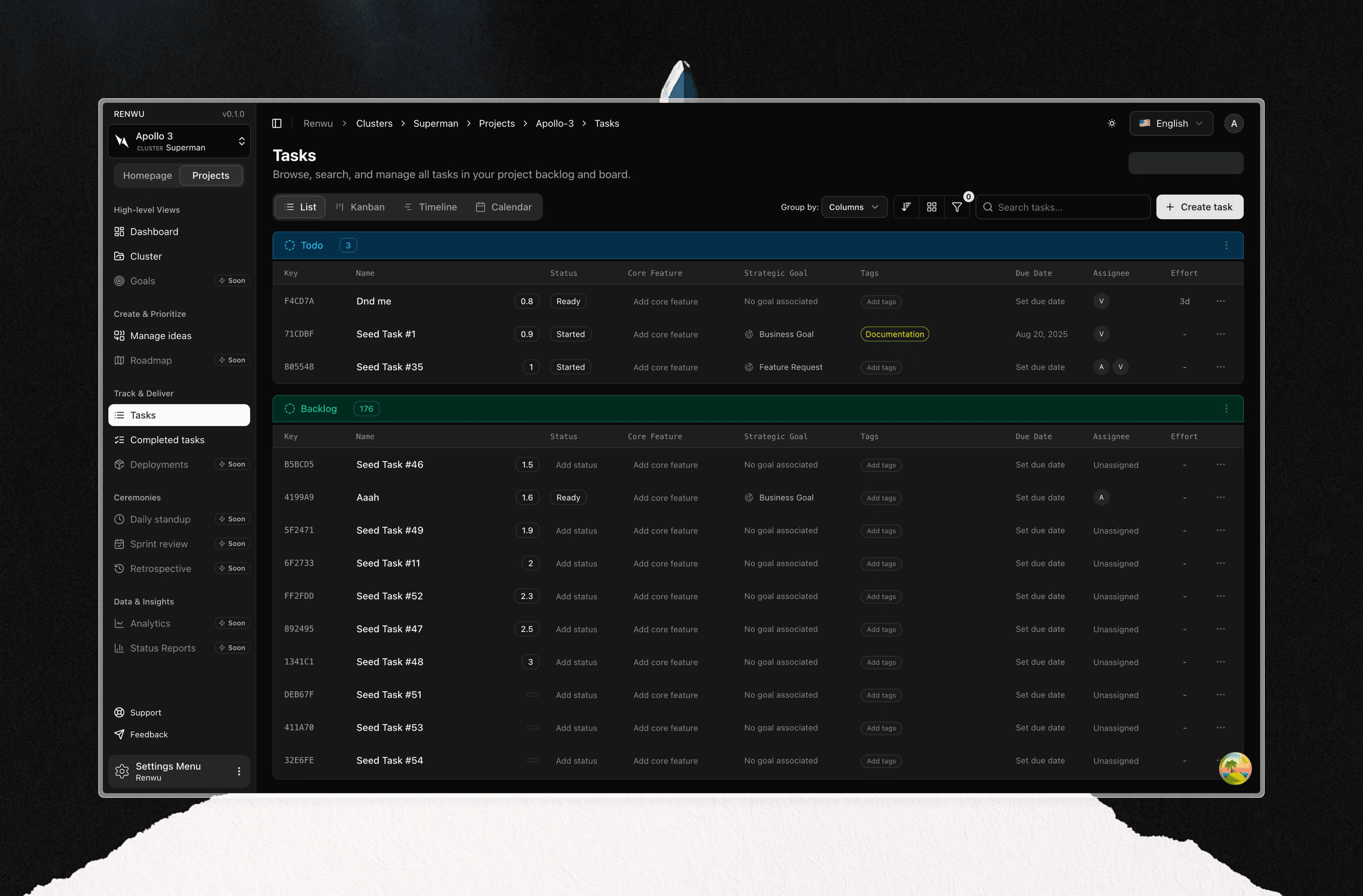 app screen
